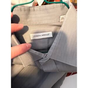 Joseph Abboud Men’s Non Iron Gray striped Dress Shirt 18 34/35